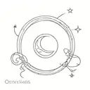 Moon Halo tattoo design idea