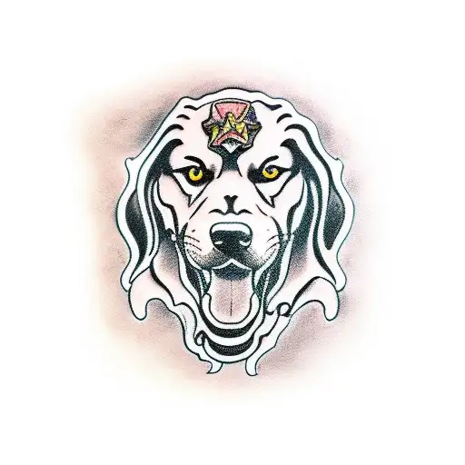 Cerberus the dog  tattoo design idea