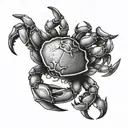 crab tattoo design idea