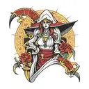 assassin priestess tattoo design idea