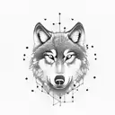 that says never give up and a wolf that is runnig around the text tattoo design idea