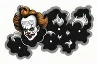 pennywise clown tattoo design idea