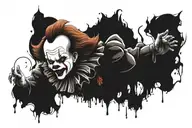 pennywise clown tattoo design idea