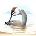 sandhill crane standing in water near hurricane street sign with storm rolling in over head  tattoo design idea