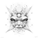 Computer circuitry intertwined with vocal cords tattoo design idea