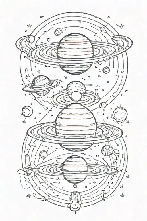 saturn coldplay space themed tattoo design inspired tattoo design idea