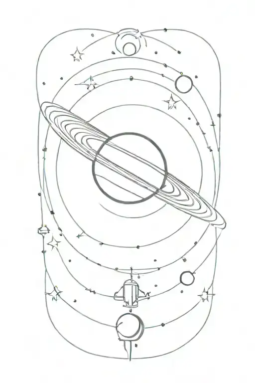 saturn coldplay space themed tattoo design inspired tattoo design idea