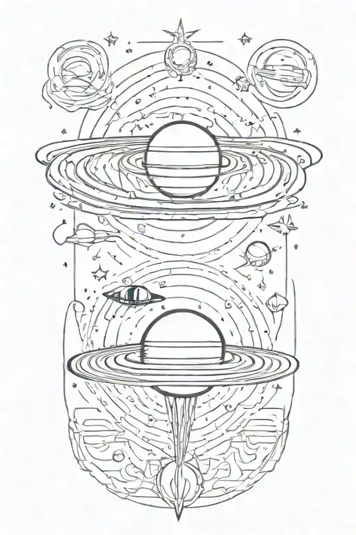 saturn coldplay space themed tattoo design inspired tattoo design idea