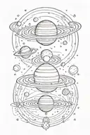 saturn coldplay space themed tattoo design inspired tattoo design idea
