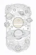 saturn coldplay space themed tattoo design inspired tattoo design idea