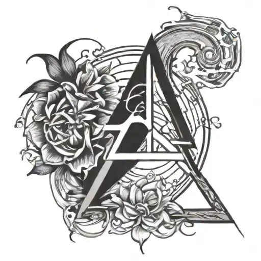 Hybrid design combining Linkin Park and While She Sleeps logos tattoo design idea