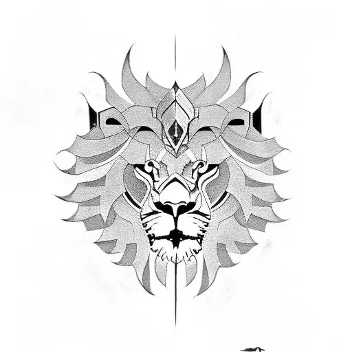 armour inspired by lions and medieval tattoo design idea