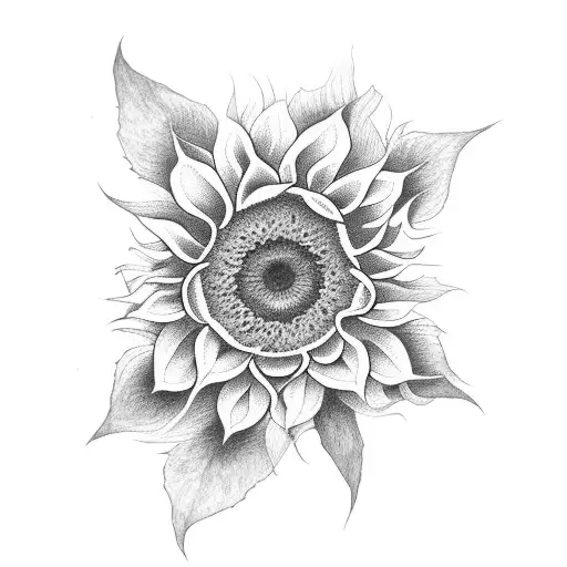 two sunflowers tattoo design idea