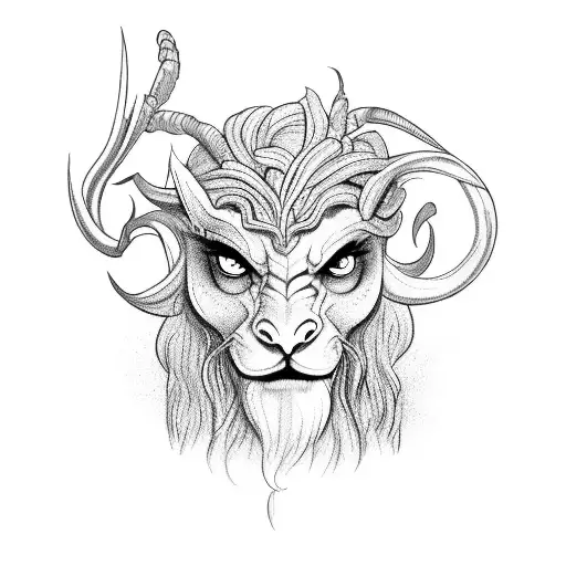 satyr tattoo design idea