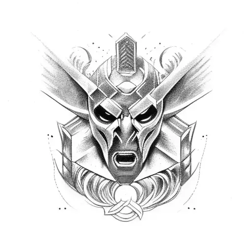 Martillo de thor tattoo design idea