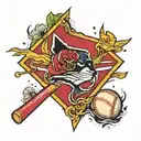 Missouri and baseball diamond tattoo design idea