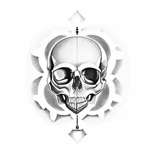 Hourglass of time with a skull and Memento Mori written on it tattoo design idea