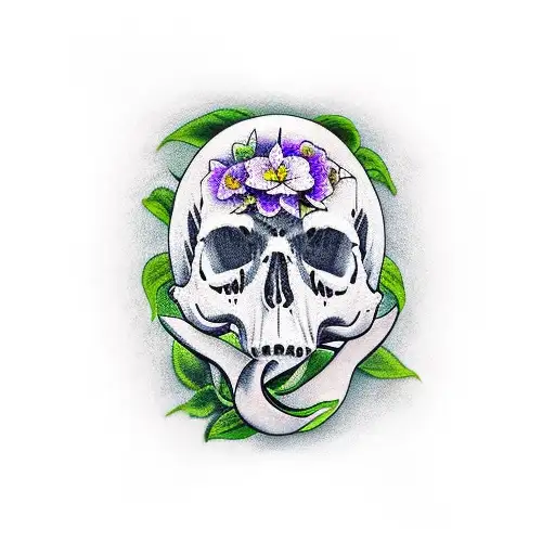 peace lily skull Ireland 1916 tattoo design idea