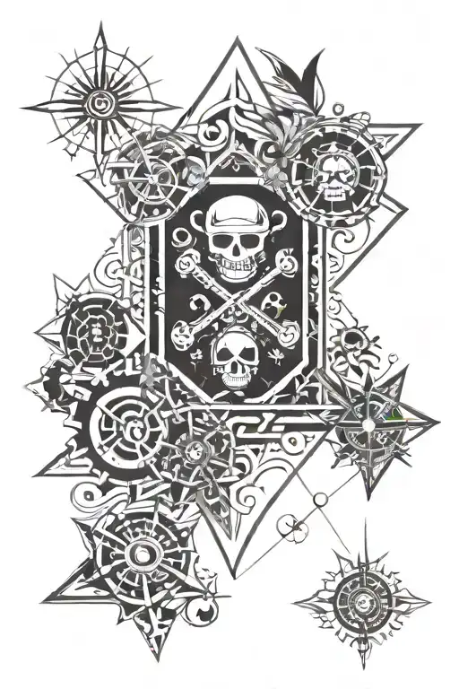 one piece anime inspired tattoo tattoo design idea
