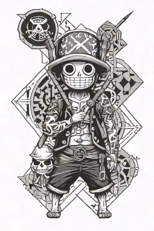 one piece character   tattoo design idea