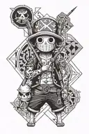 one piece character   tattoo design idea