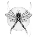 Dragonfly with stars and sparkles  tattoo design idea