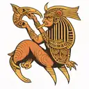 it will be the Egyptian god Thoth, around will be the sun, moons, book, etc tattoo design idea