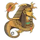 it will be the Egyptian god Thoth, around will be the sun, moons, book, etc tattoo design idea