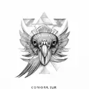 condor, araucaria, cruz del sur tattoo design idea