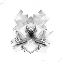 condor, araucaria, cruz del sur tattoo design idea