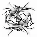 Yin and Yang tattoo design idea