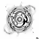 Yin and Yang tattoo design idea