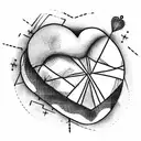 crying heart tattoo design idea