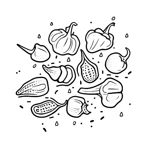 Hot pepper eats small hot pepper tattoo design idea