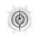 Sniper scope focused on a shooting star in the night sky tattoo design idea