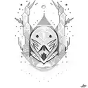 snowboarder jump mountain tattoo design idea