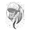 snowboarder jump mountain tattoo design idea