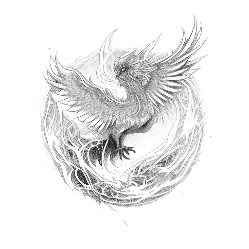 Lexica - artwork of a phoenix