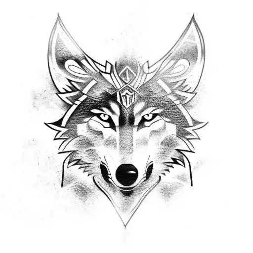 Wolf warrior tattoo design idea