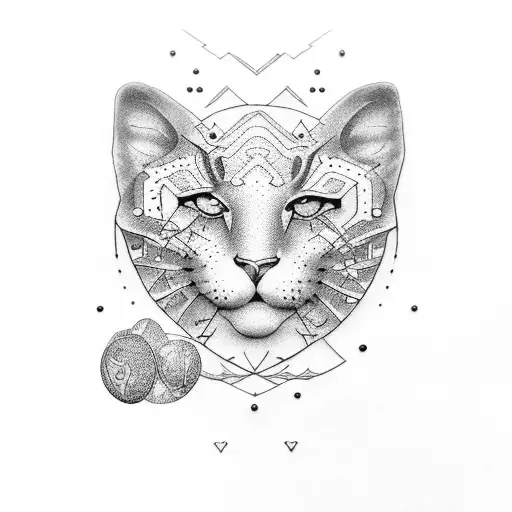 A dotwork tattoo design incorporating elements from the LOVE YOURSELF : TEAR album cover in a visually striking composition tattoo design idea