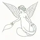 angel falling tattoo design idea