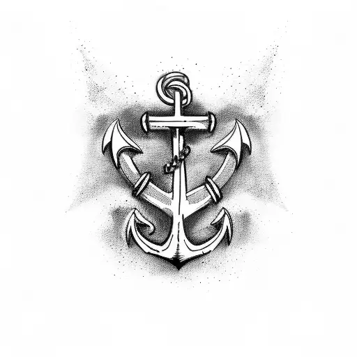 Anchor with spikes and chains arm tattoo  tattoo design idea