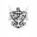 Anchor with spikes and chains arm tattoo  tattoo design idea