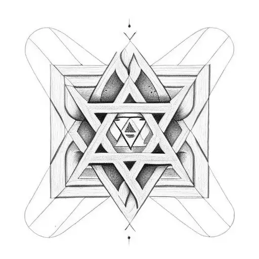 star of david tattoo design idea