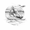 mediterranean Sea movie ship tattoo design idea