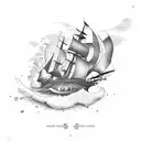 mediterranean Sea movie ship tattoo design idea