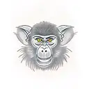 baboon tattoo design idea