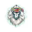 baboon tattoo design idea