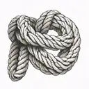 Design a tattoo of a rope forming an open  loop tattoo design idea