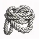 Design a tattoo of a rope forming an open  loop tattoo design idea